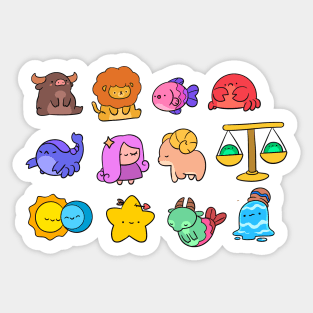 Cute Zodiac Characters Sticker